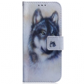 Κάλυμμα Samsung Galaxy A34 5G με κορδονι Strappy Watercolor Wolf