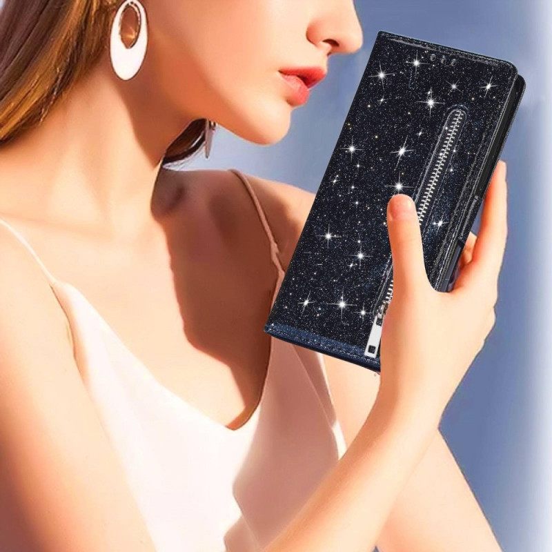 Κάλυμμα Samsung Galaxy A34 5G Πορτοφόλι Glitter Coin