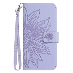 Θήκη Flip Samsung Galaxy A34 5G με κορδονι Strappy Sunflower