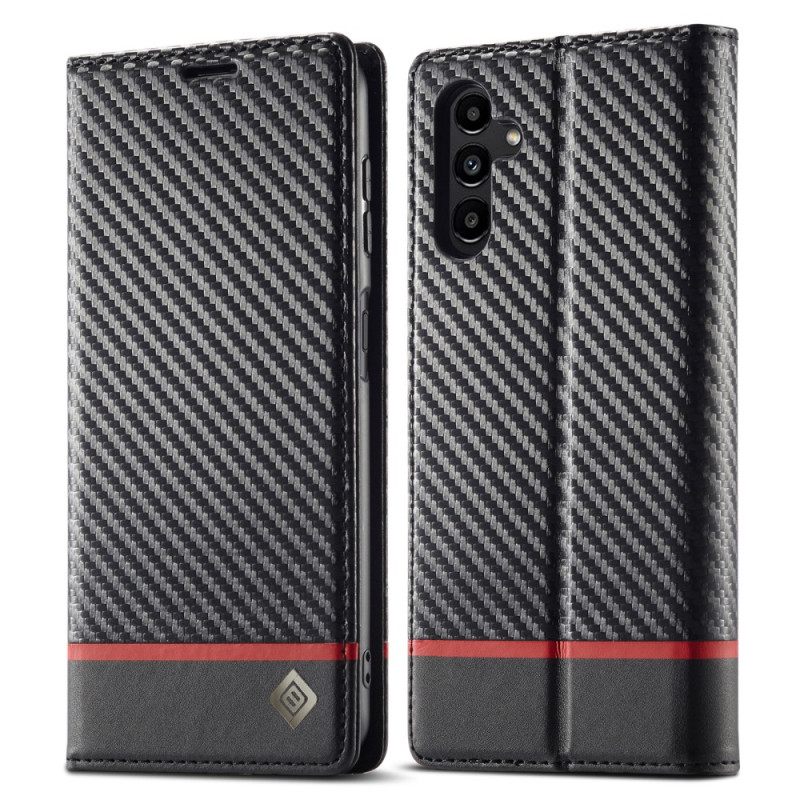 θηκη κινητου Samsung Galaxy A34 5G Θήκη Flip Carbon Fiber Lc.imeeke