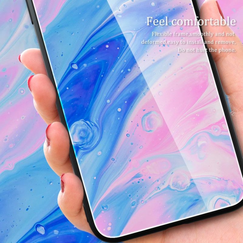 Θήκη Samsung Galaxy A34 5G Χρώματα Μαρμάρου Σκληρυμένο Γυαλί