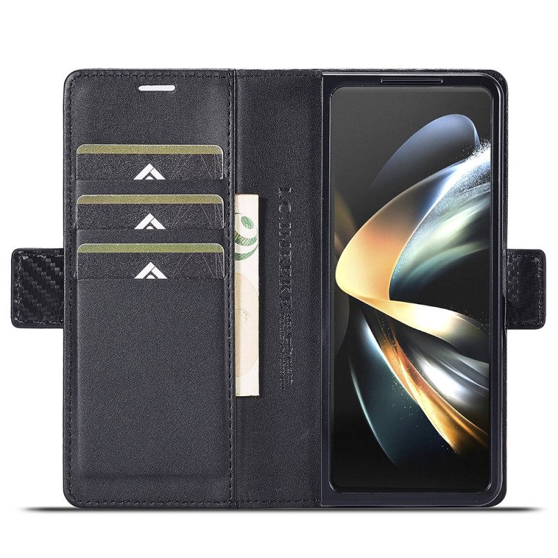 Δερματινη Θηκη Samsung Galaxy Z Fold 5 Carbon Fiber Lc.imeeke