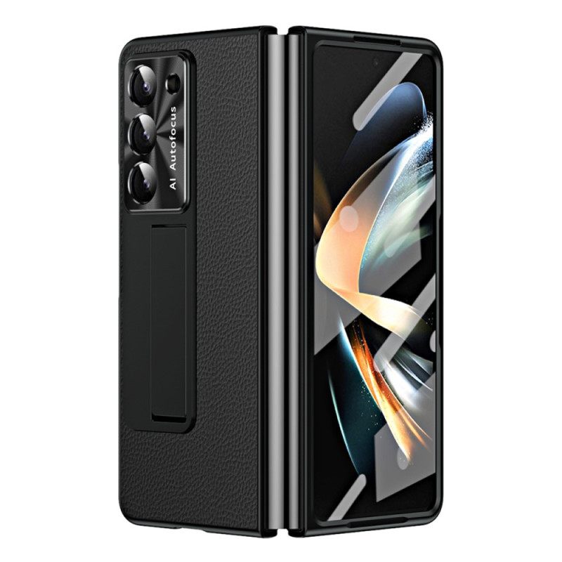 Κάλυμμα Samsung Galaxy Z Fold 5 Δερμάτινη Υποστήριξη Litchi