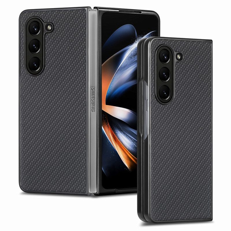 Κάλυμμα Samsung Galaxy Z Fold 5 Κλασική Ίνα Άνθρακα Σιλικόνης