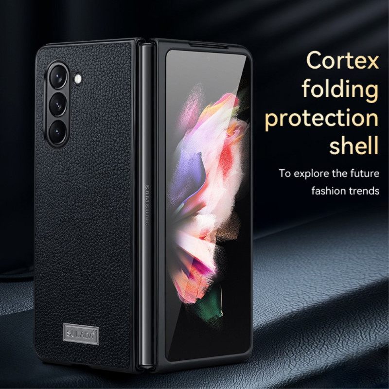 Κάλυμμα Samsung Galaxy Z Fold 5 Litchi Leather Design Abeel