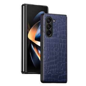 Κάλυμμα Samsung Galaxy Z Fold 5 Θήκες Κινητών Δέρμα Κροκόδειλου