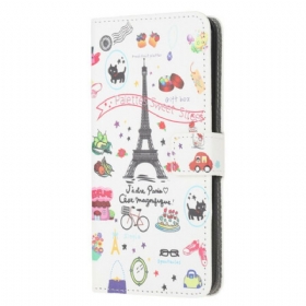 δερματινη θηκη Xiaomi Redmi 9C Αγαπώ Το Παρίσι