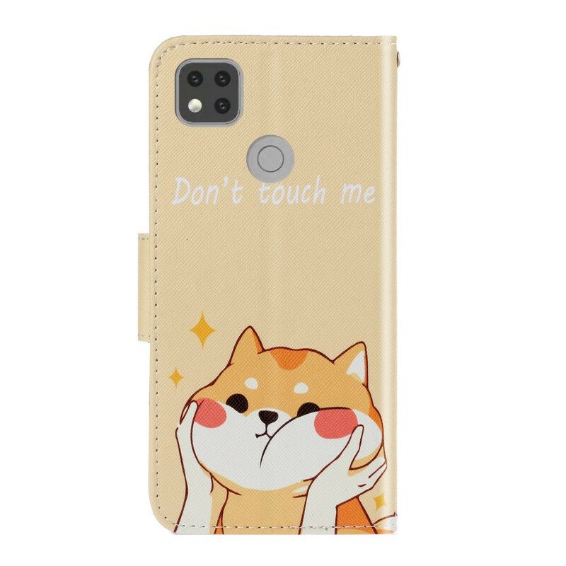 Κάλυμμα Xiaomi Redmi 9C με κορδονι Cat Don't Touch Me With Strap