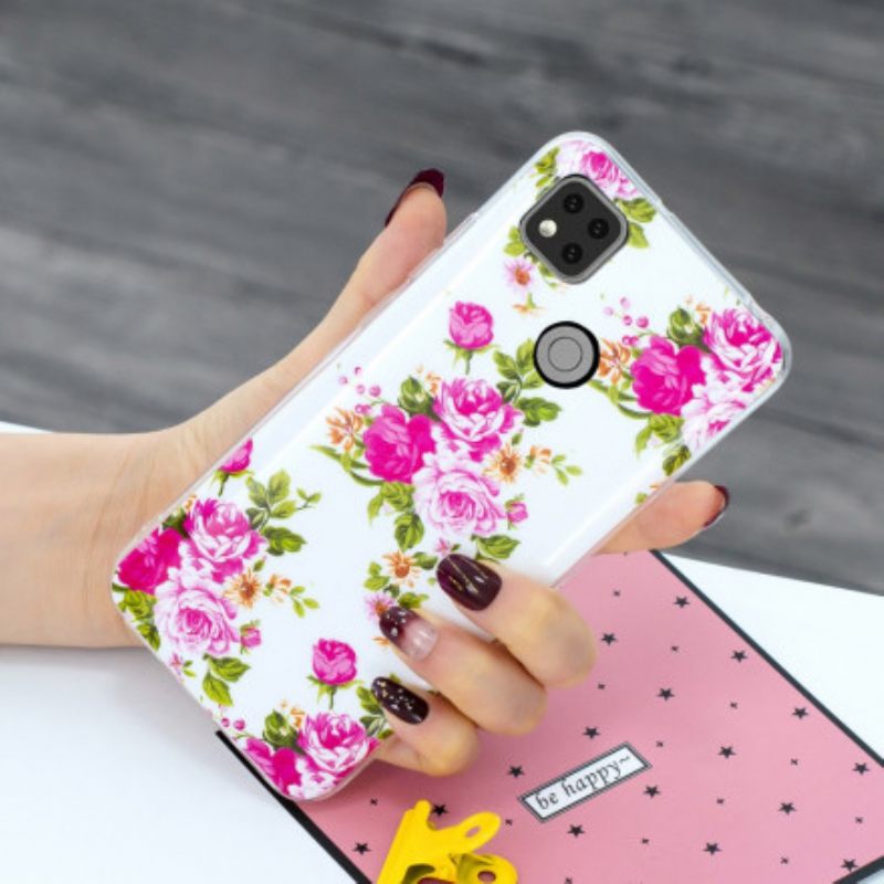 Θήκη Xiaomi Redmi 9C Fluorescent Liberty Flowers