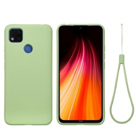 Θήκη Xiaomi Redmi 9C Υγρή Σιλικόνη Με Κορδόνι