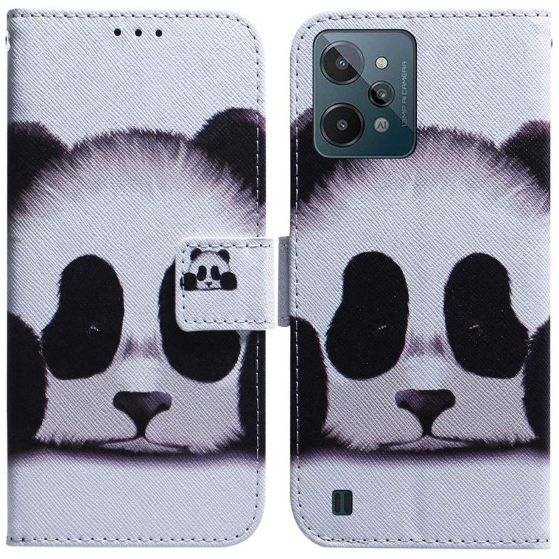 Θήκη Flip Realme C31 Χαριτωμένο Panda