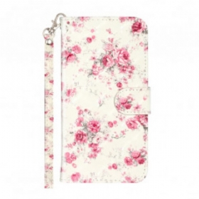 δερματινη θηκη iPhone 11 Pro Max με κορδονι Strap Light Spot Flowers