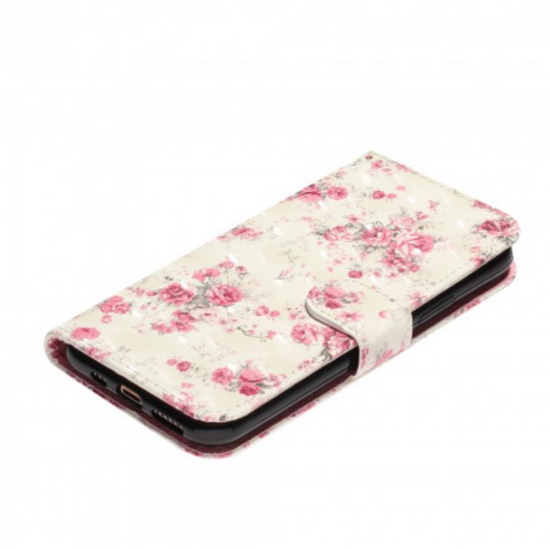 δερματινη θηκη iPhone 11 Pro Max με κορδονι Strap Light Spot Flowers