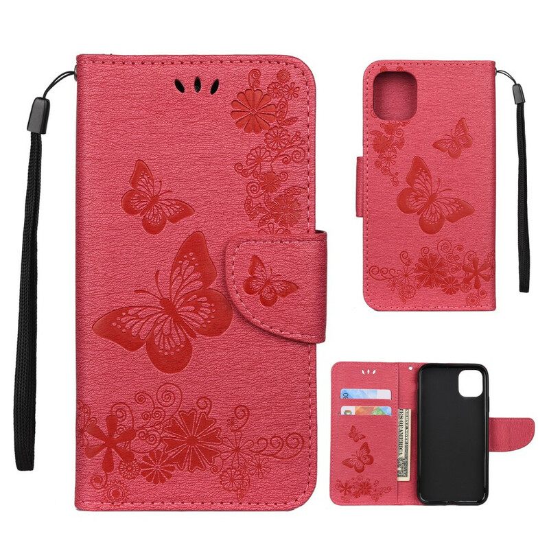 Κάλυμμα iPhone 11 Pro Max με κορδονι Discovery Butterflies With Lanyard