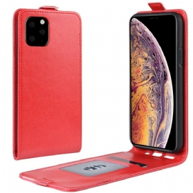 Κάλυμμα iPhone 11 Pro Max Θήκη Flip Πτυσσόμενο Δερμάτινο Εφέ