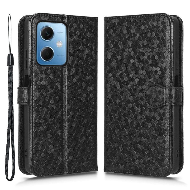 δερματινη θηκη Xiaomi Redmi Note 12 5G με κορδονι 3d Pattern Strappy