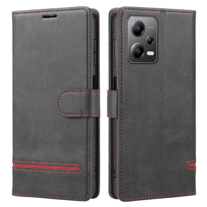 Κάλυμμα Xiaomi Redmi Note 12 5G Line Leather Effect