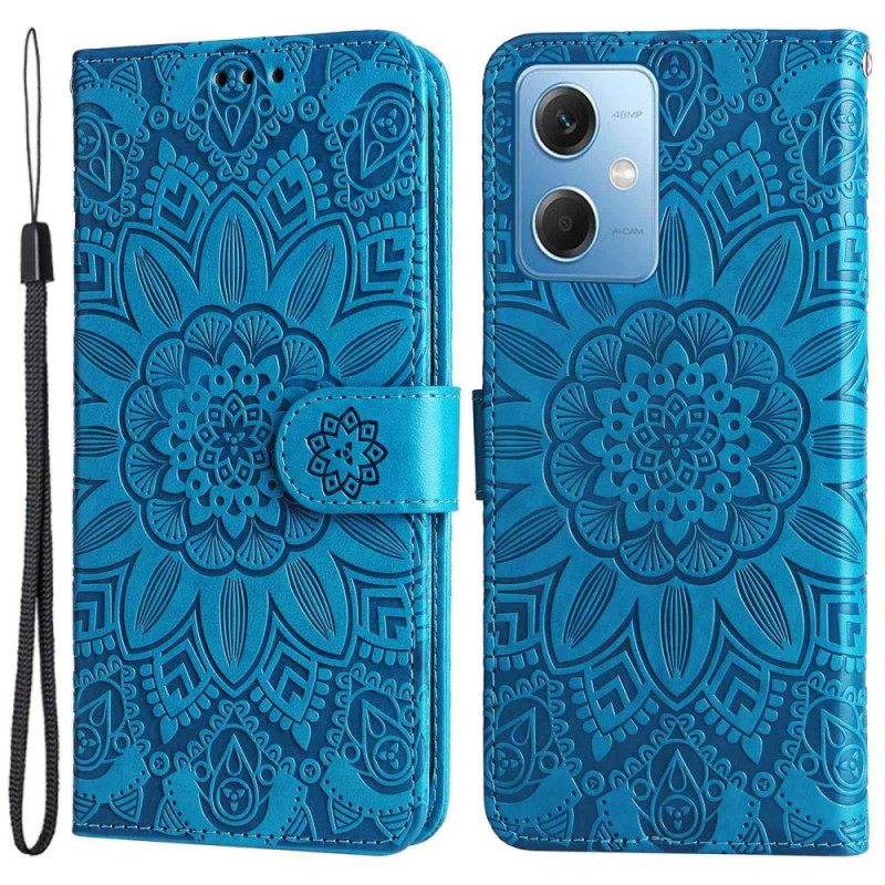 Κάλυμμα Xiaomi Redmi Note 12 5G με κορδονι Διακόσμηση Mandala Με Λουράκι