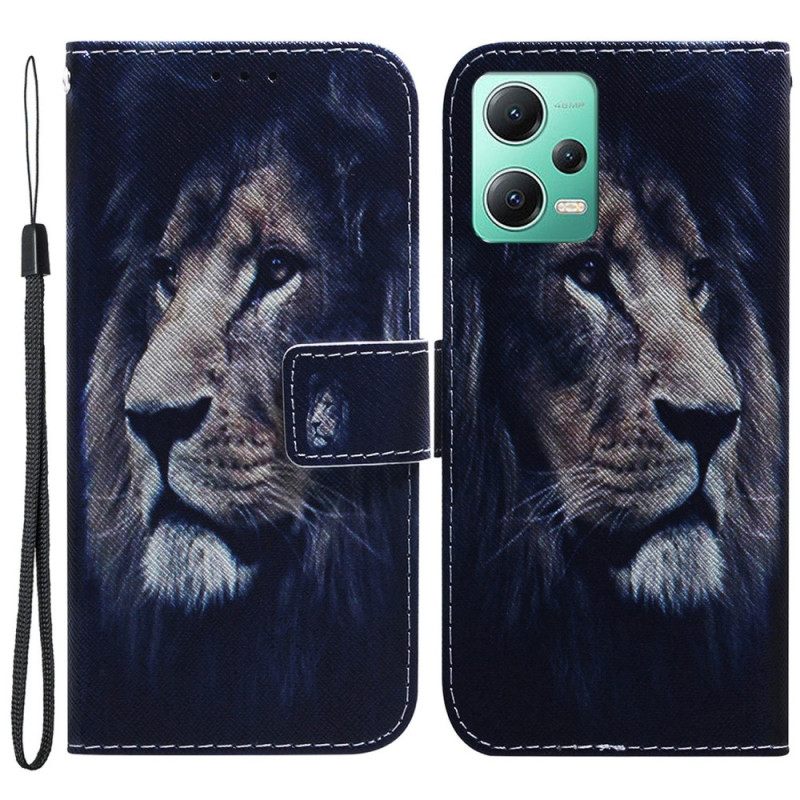 Κάλυμμα Xiaomi Redmi Note 12 5G με κορδονι Dreaming Lion Με Λουράκι