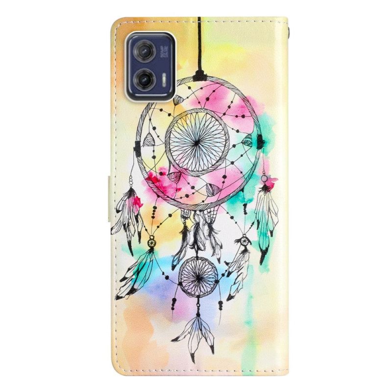 Κάλυμμα Moto G73 5G με κορδονι Πολύχρωμο Dream Catcher Με Λουράκι