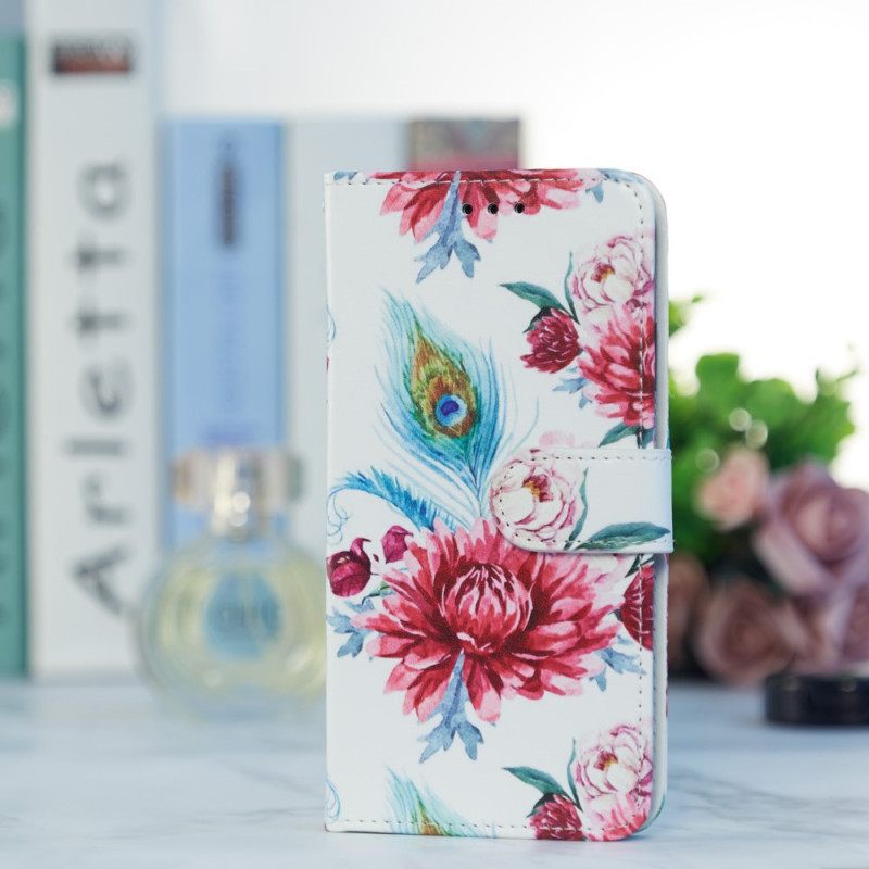 Κάλυμμα Moto G73 5G με κορδονι Strappy Floral