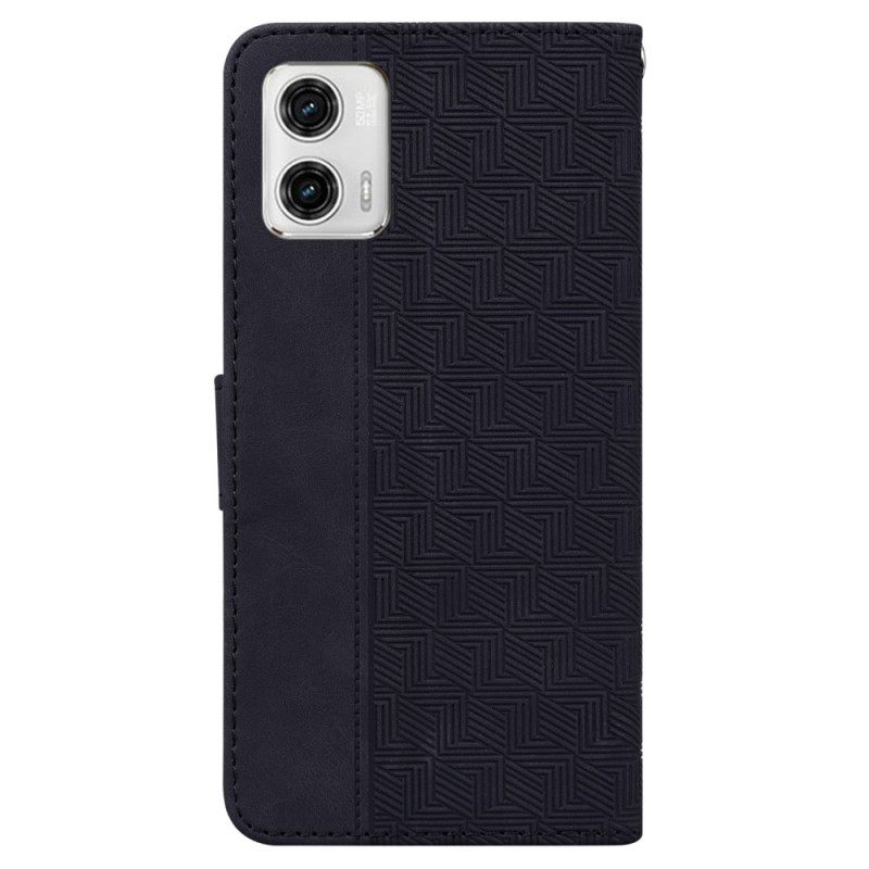 Κάλυμμα Moto G73 5G με κορδονι Strappy Pattern