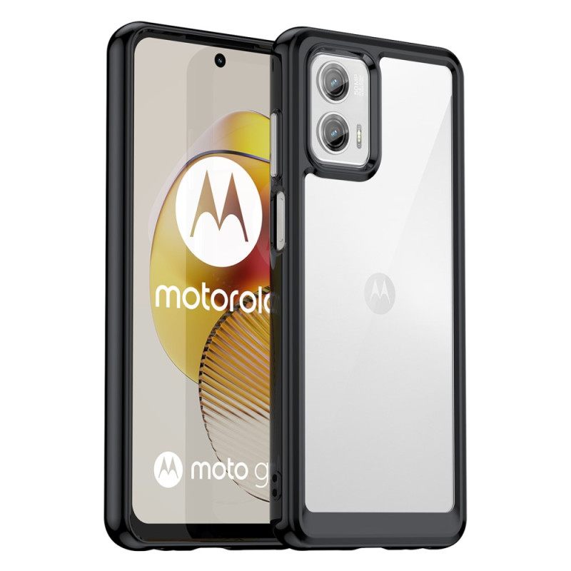 Θήκη Moto G73 5G Διαφανές Υβρίδιο