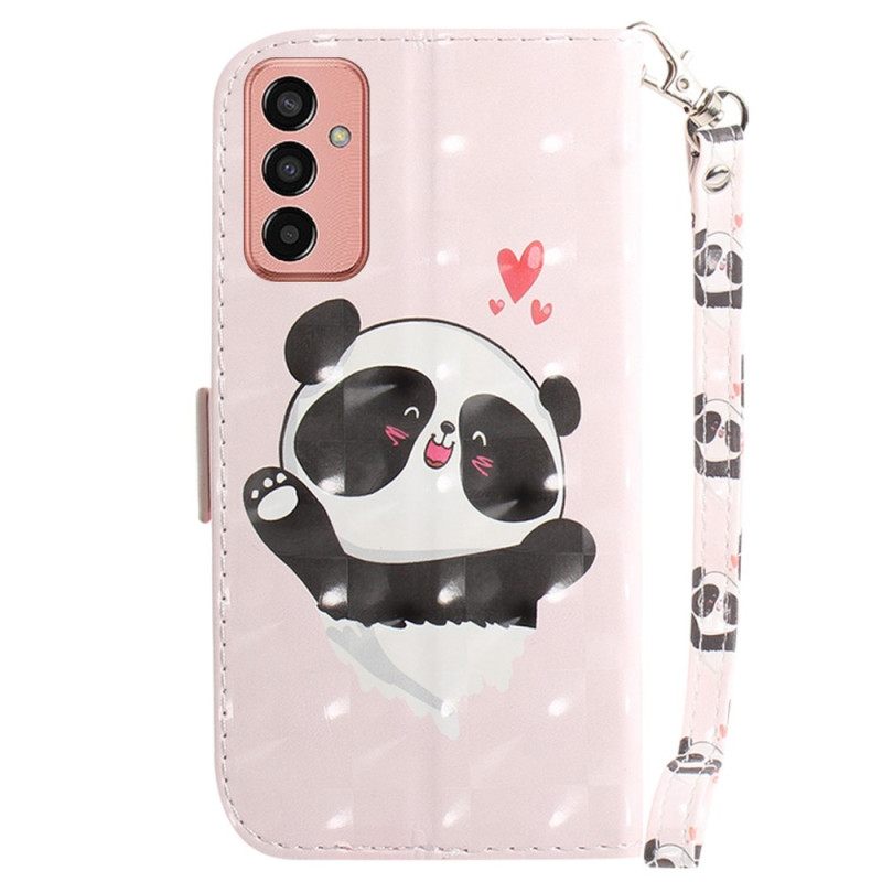 Κάλυμμα Samsung Galaxy M13 Love Panda Με Κορδόνι