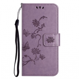 Κάλυμμα Samsung Galaxy M13 με κορδονι Strappy Flowers