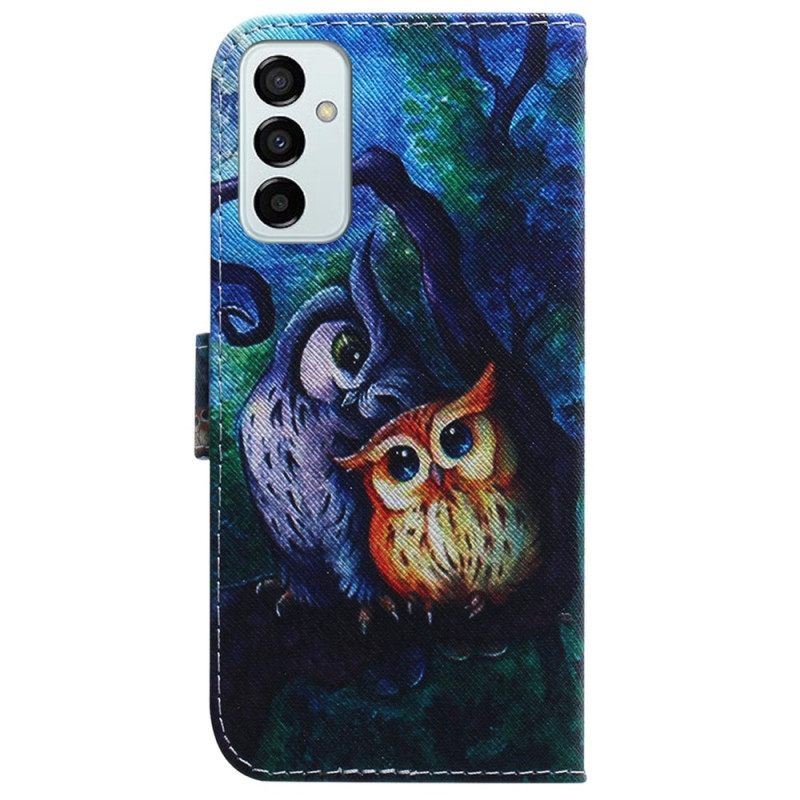 Κάλυμμα Samsung Galaxy M13 με κορδονι Ζωγραφική Με Strappy Owls