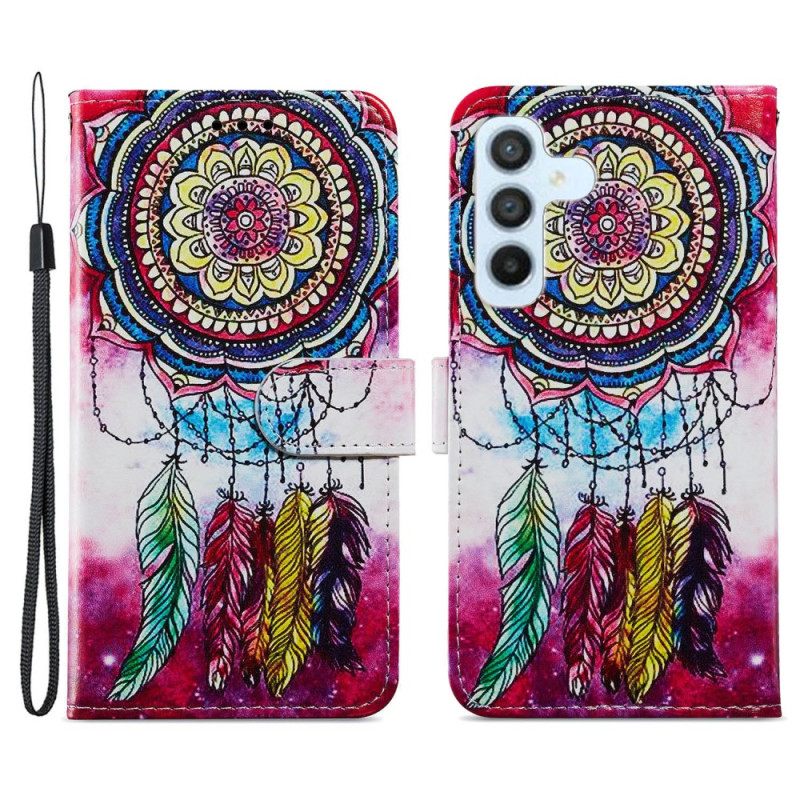 Κάλυμμα Samsung Galaxy A54 5G με κορδονι Ακουαρέλα Dream Catcher Με Λουράκι