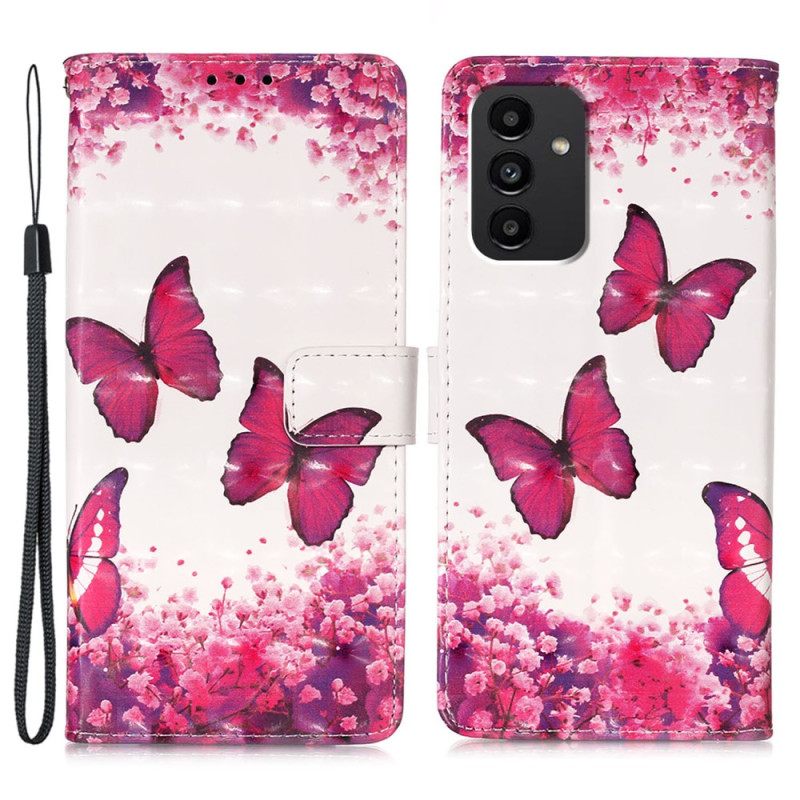 Κάλυμμα Samsung Galaxy A54 5G με κορδονι Flight Of Butterflies Στο Lanyard