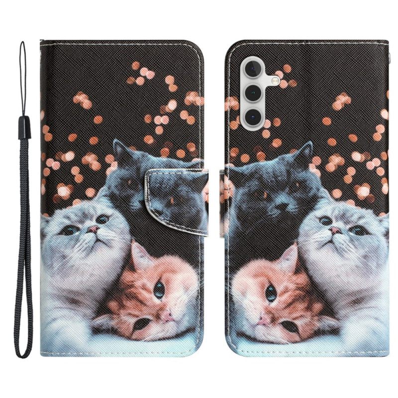 Κάλυμμα Samsung Galaxy A54 5G με κορδονι Μόνο Thong Cats