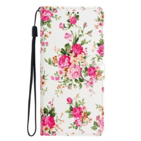 Κάλυμμα Samsung Galaxy A54 5G με κορδονι Strap Liberty Flowers