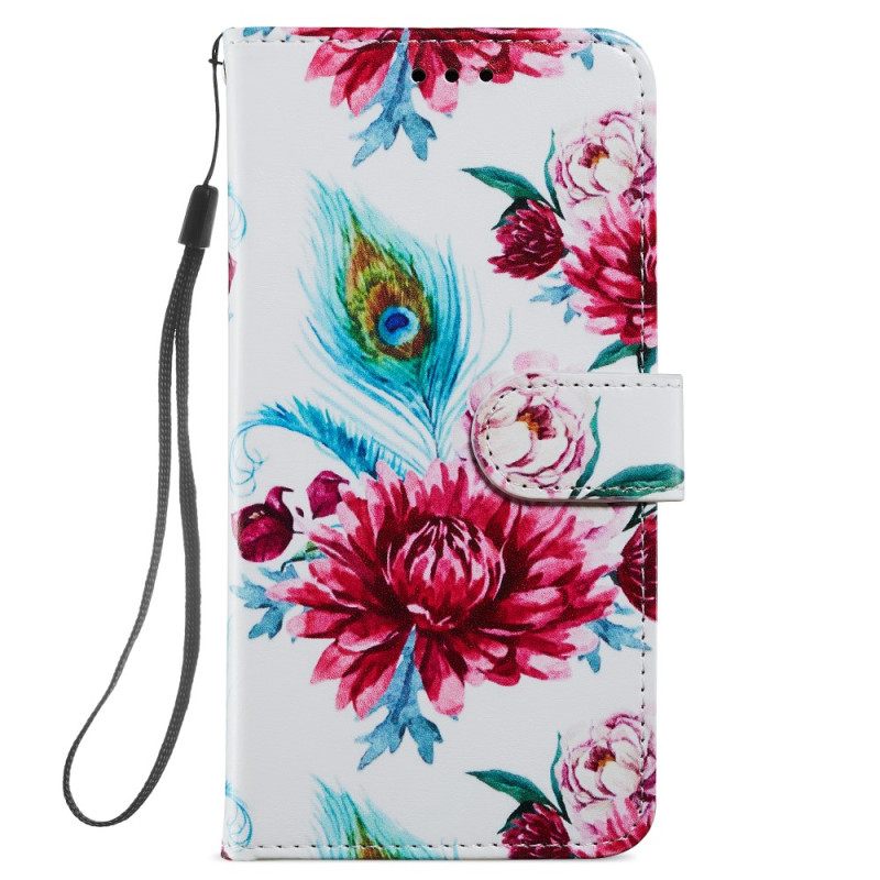 Κάλυμμα Samsung Galaxy A54 5G με κορδονι Strappy Floral