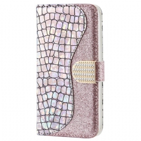 Κάλυμμα Samsung Galaxy S22 Plus 5G Crocodile Diamonds