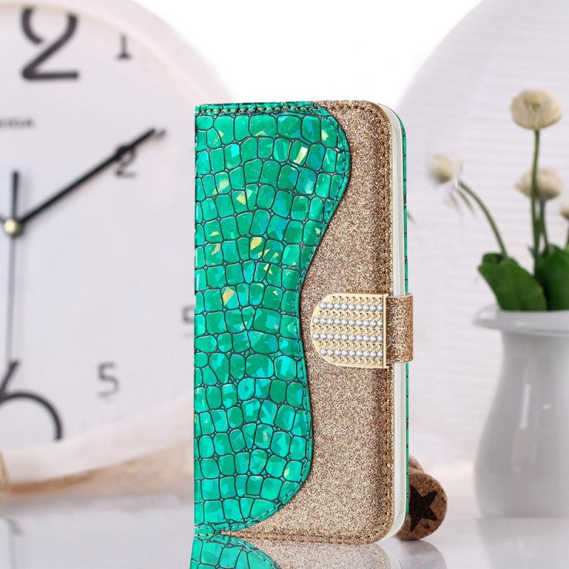 Κάλυμμα Samsung Galaxy S22 Plus 5G Crocodile Diamonds