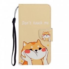 Κάλυμμα Samsung Galaxy S22 Plus 5G με κορδονι Cat Don't Touch Me With Strap