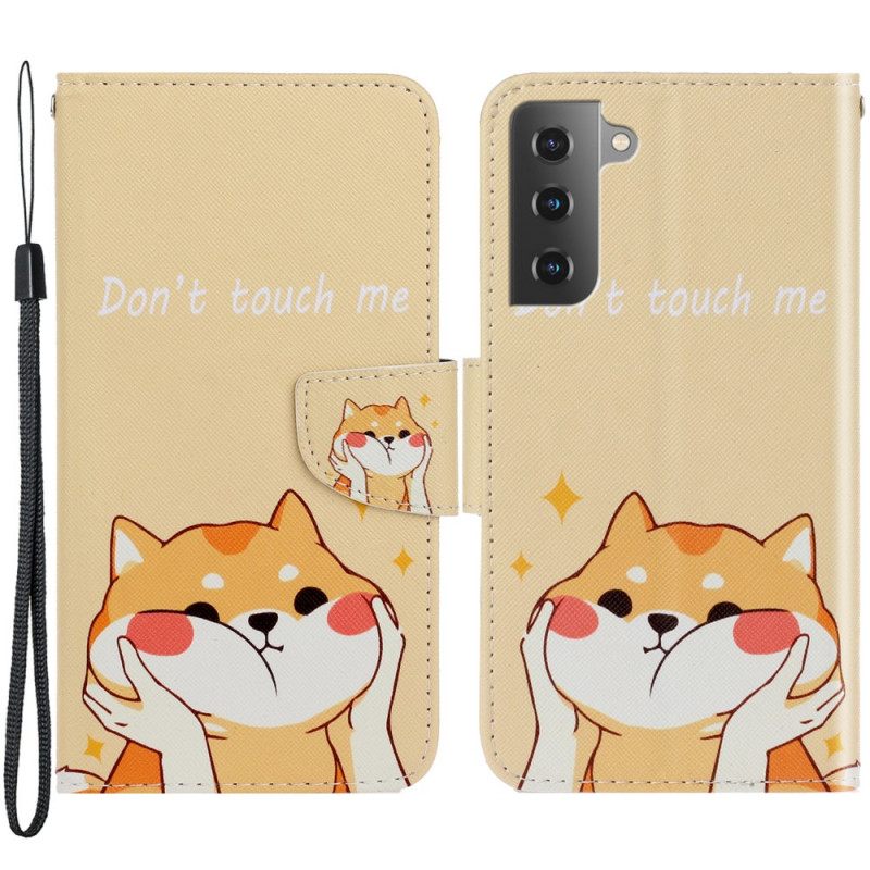 Κάλυμμα Samsung Galaxy S22 Plus 5G με κορδονι Cat Don't Touch Me With Strap