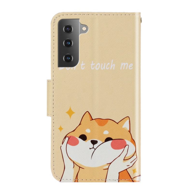 Κάλυμμα Samsung Galaxy S22 Plus 5G με κορδονι Cat Don't Touch Me With Strap