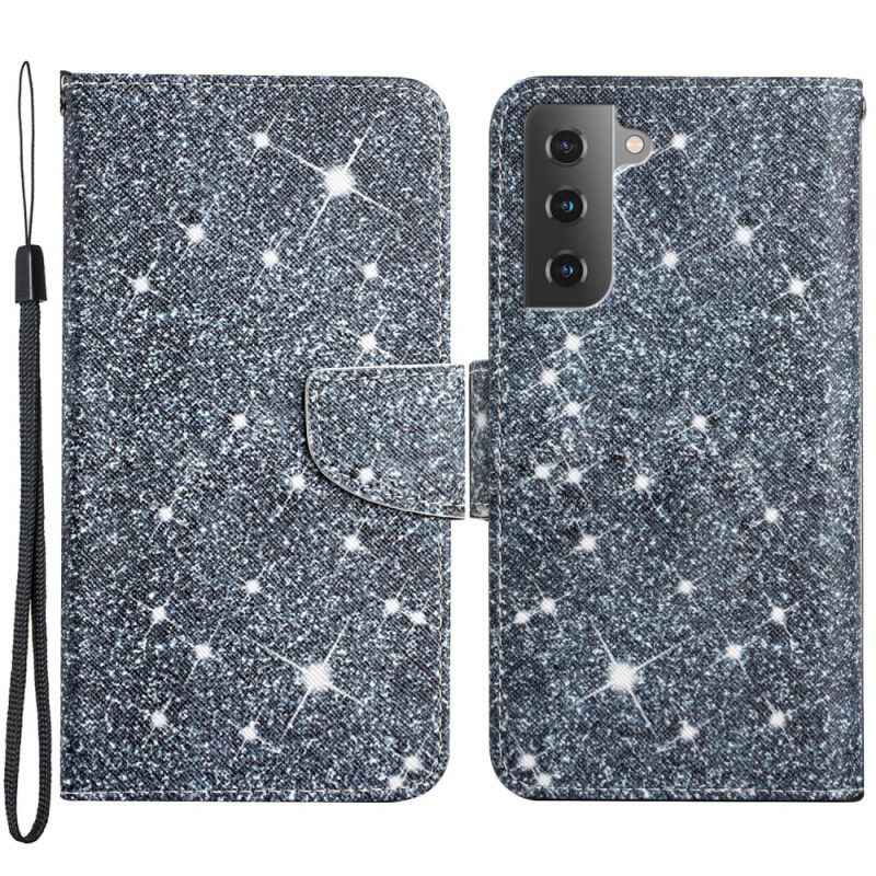 Κάλυμμα Samsung Galaxy S22 Plus 5G με κορδονι Strappy Sequins