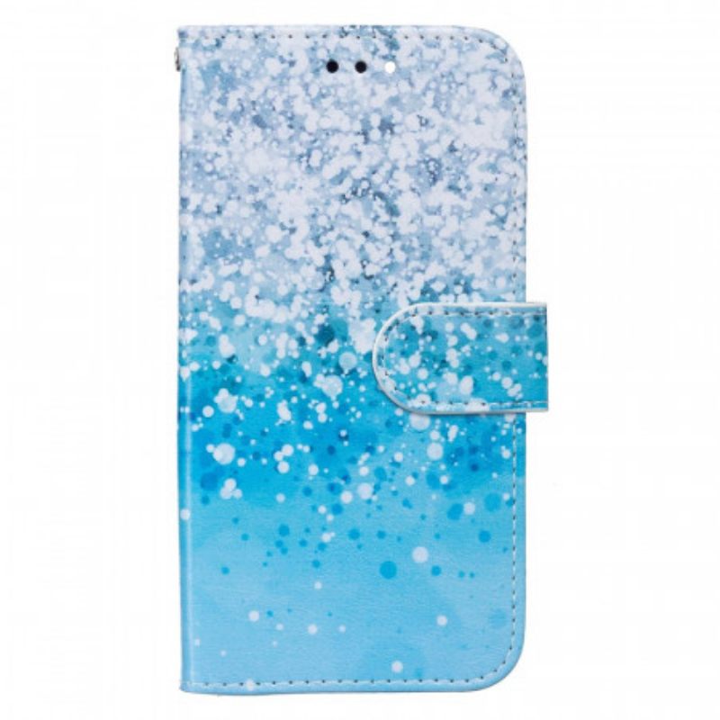 Θήκη Flip Samsung Galaxy S22 Plus 5G Blue Glitter Gradient