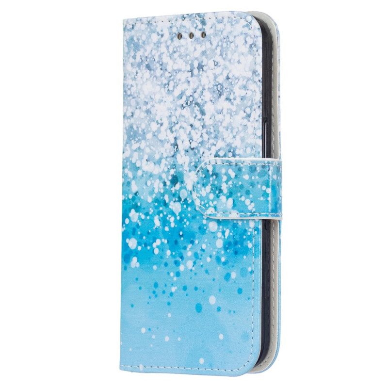 Θήκη Flip Samsung Galaxy S22 Plus 5G Blue Glitter Gradient