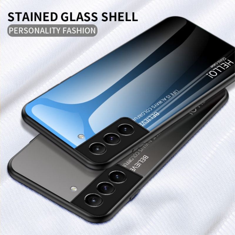 θηκη κινητου Samsung Galaxy S22 Plus 5G Tempered Glass Γεια Σας