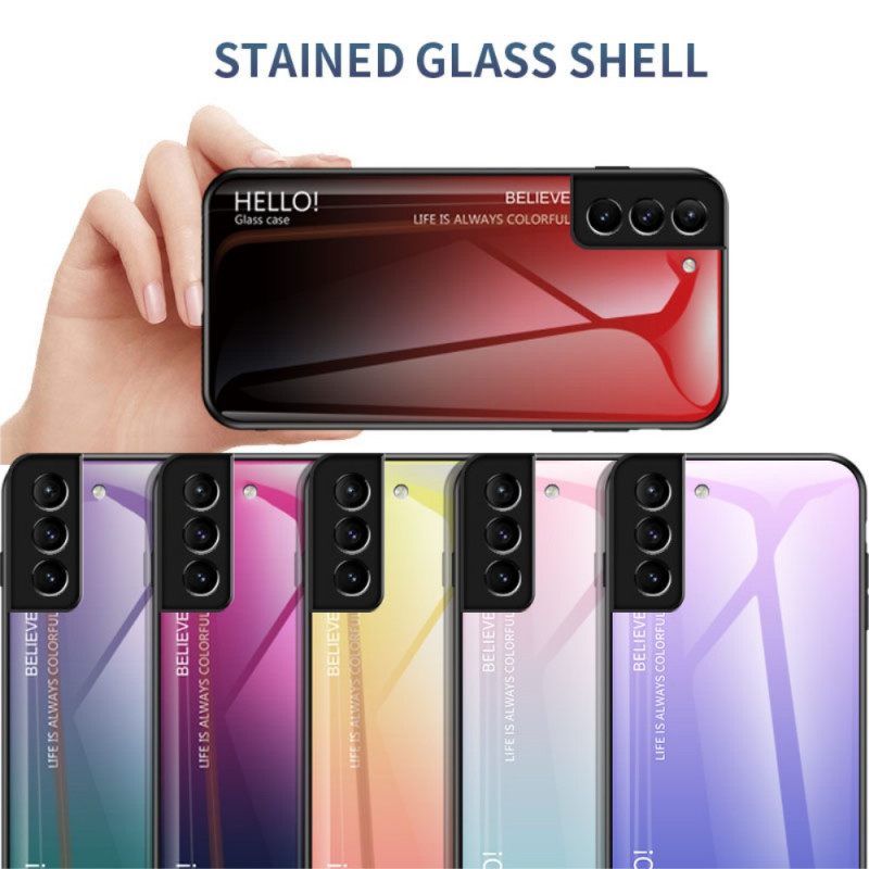 θηκη κινητου Samsung Galaxy S22 Plus 5G Tempered Glass Γεια Σας