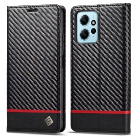 θηκη κινητου Xiaomi Redmi Note 12 4G Θήκη Flip Carbon Fiber Lc.imeeke