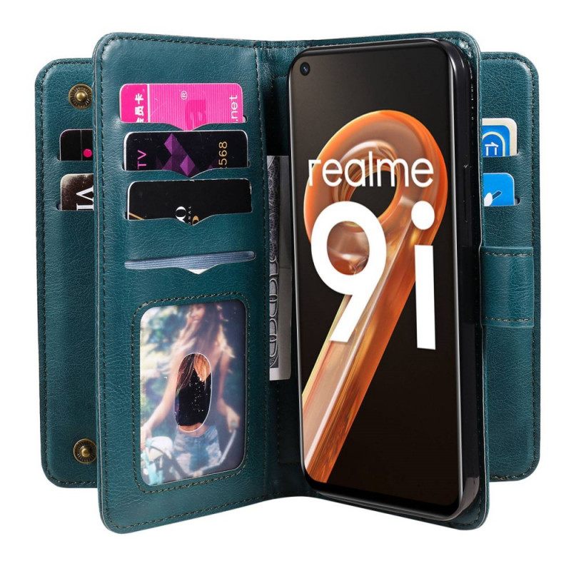 δερματινη θηκη Realme 9i Επιχειρηματικό Πορτοφόλι Πολλαπλών Λειτουργιών