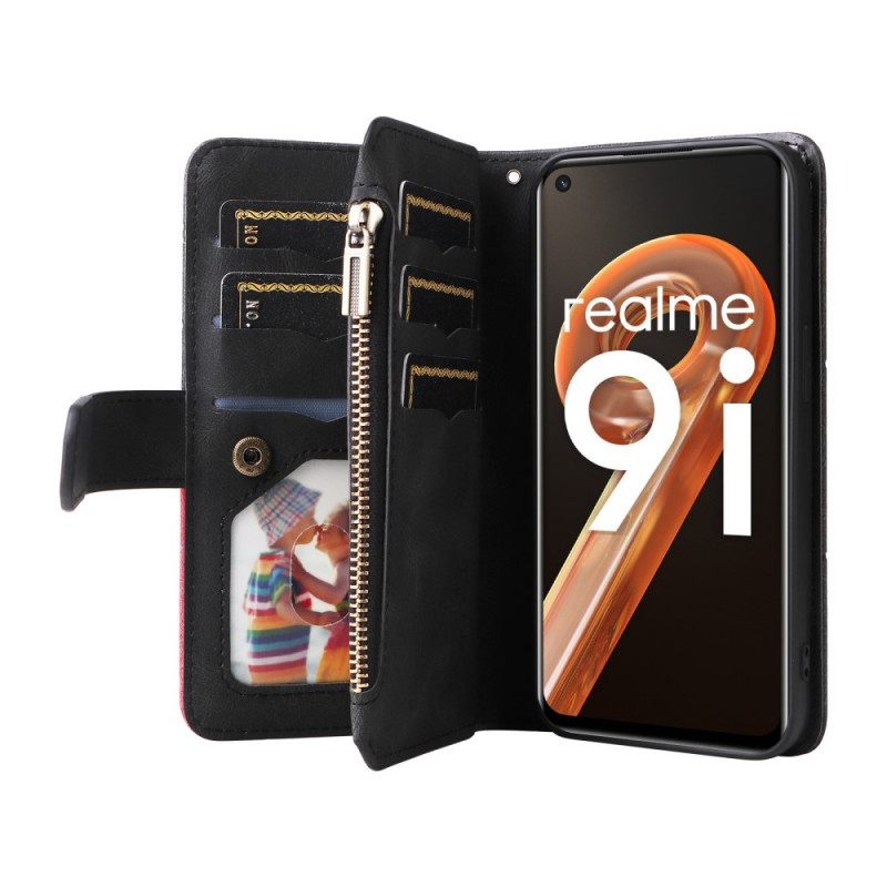 Κάλυμμα Realme 9i με κορδονι Πορτοφόλι Με Λουράκι Με Μοτίβο Με Επένδυση