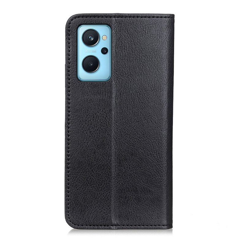 θηκη κινητου Realme 9i Θήκη Flip Litchi Texture Split Leather