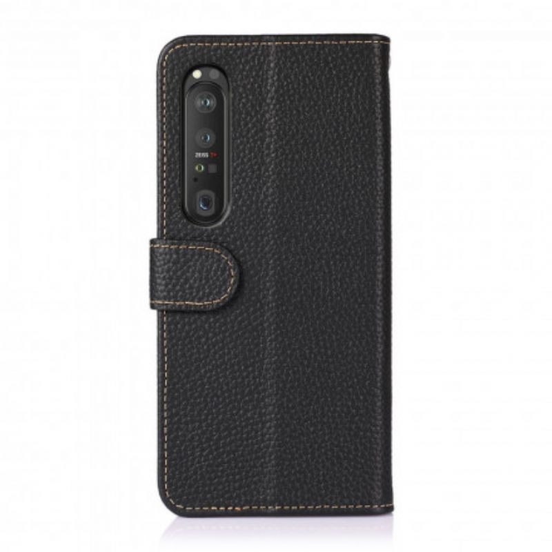 Κάλυμμα Sony Xperia 1 III Khazneh Lychee Leather